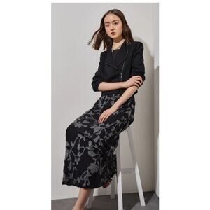 Ming Wang‎ Tailored Moto Jacket Zip-Front Knit Size Large